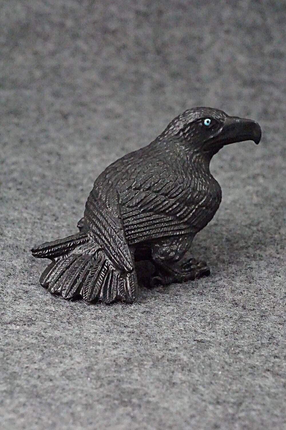Crow Zuni Fetish Carving - Travis Lasiloo