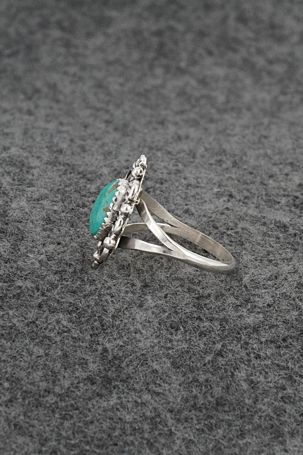 Turquoise & Sterling Silver Ring - Frieda Martinez - Size 8