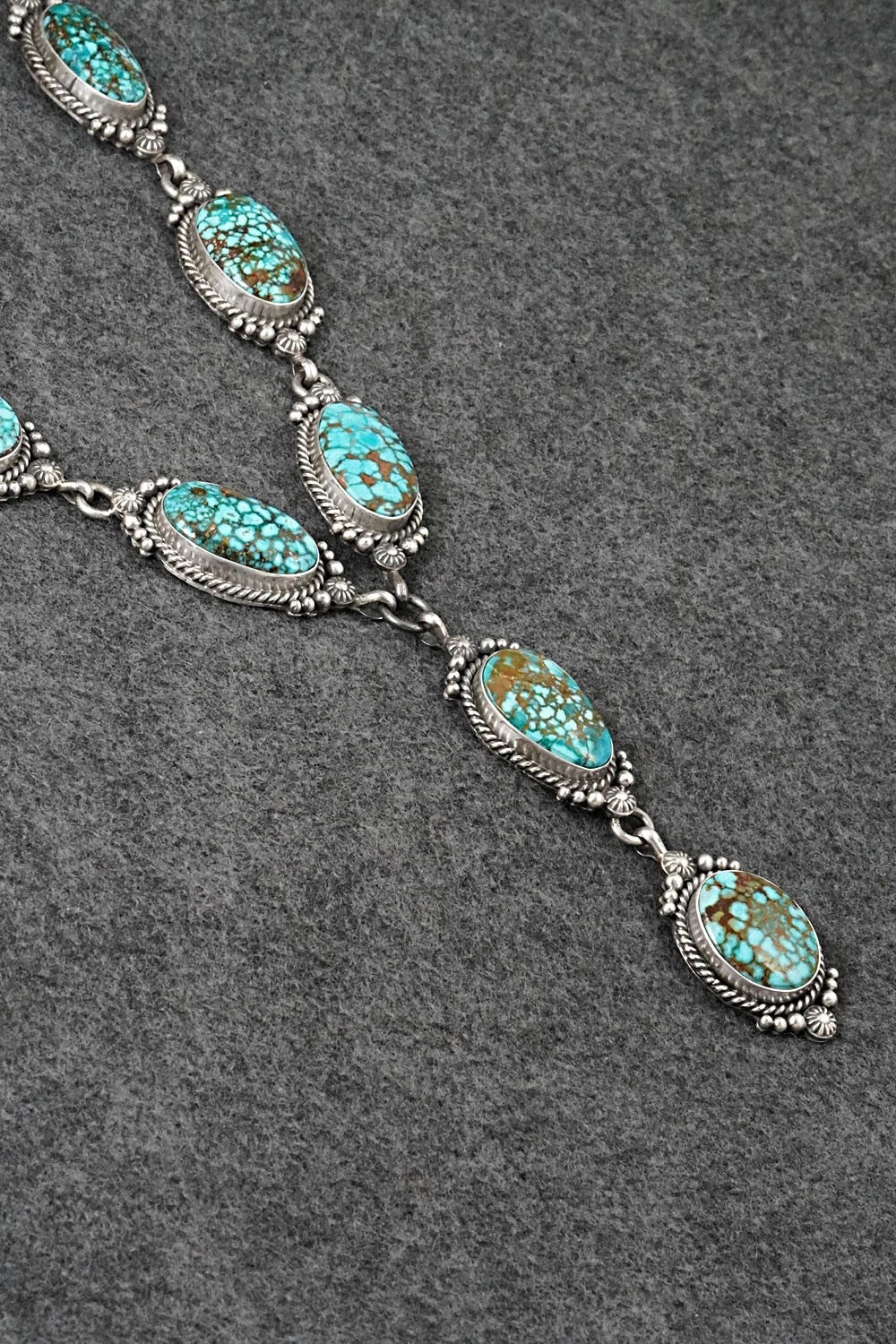 Turquoise & Sterling Silver Necklace and Earrings Set - Rosita Calladitto