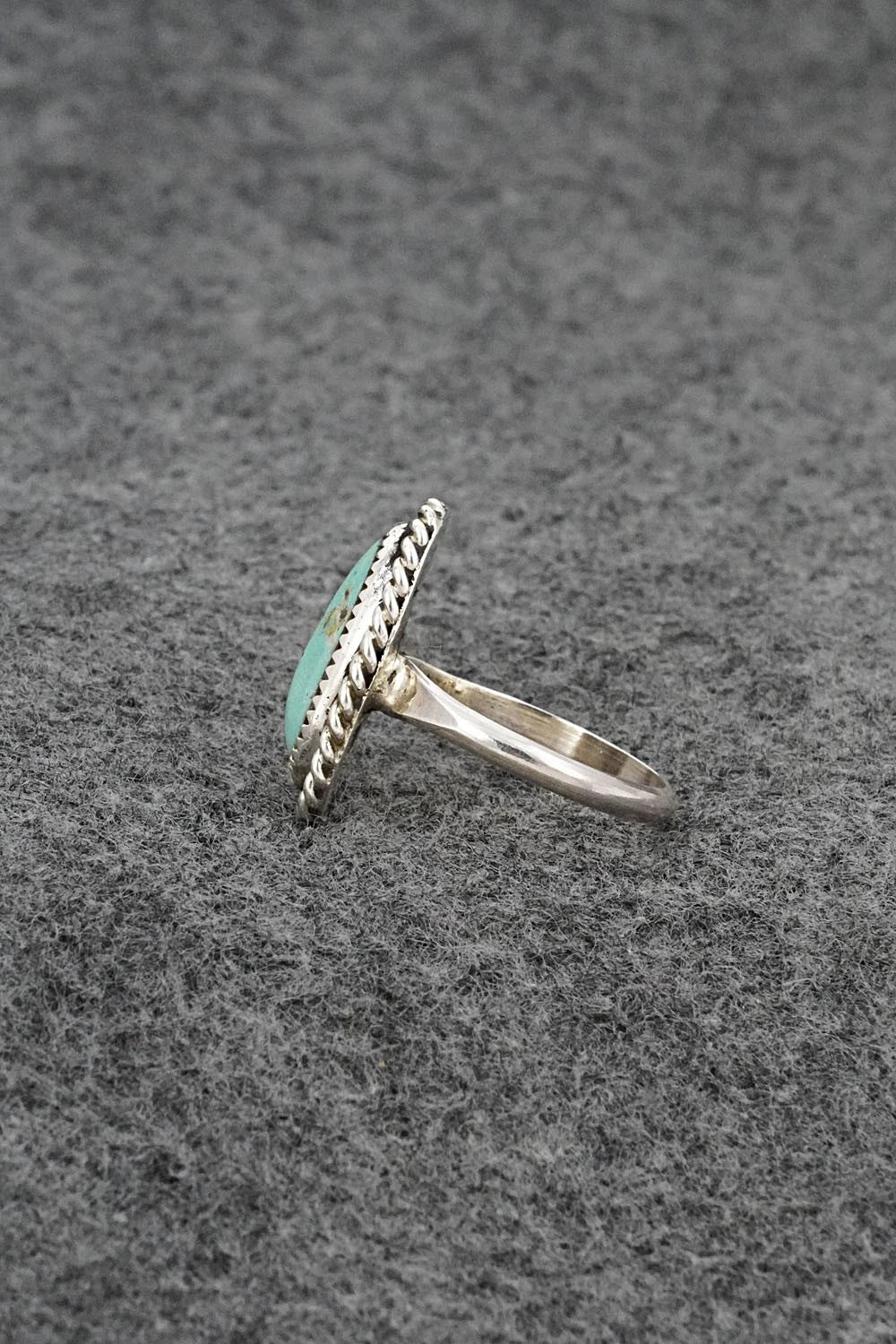 Turquoise & Sterling Silver Ring - Darius Arviso - Size 7.5