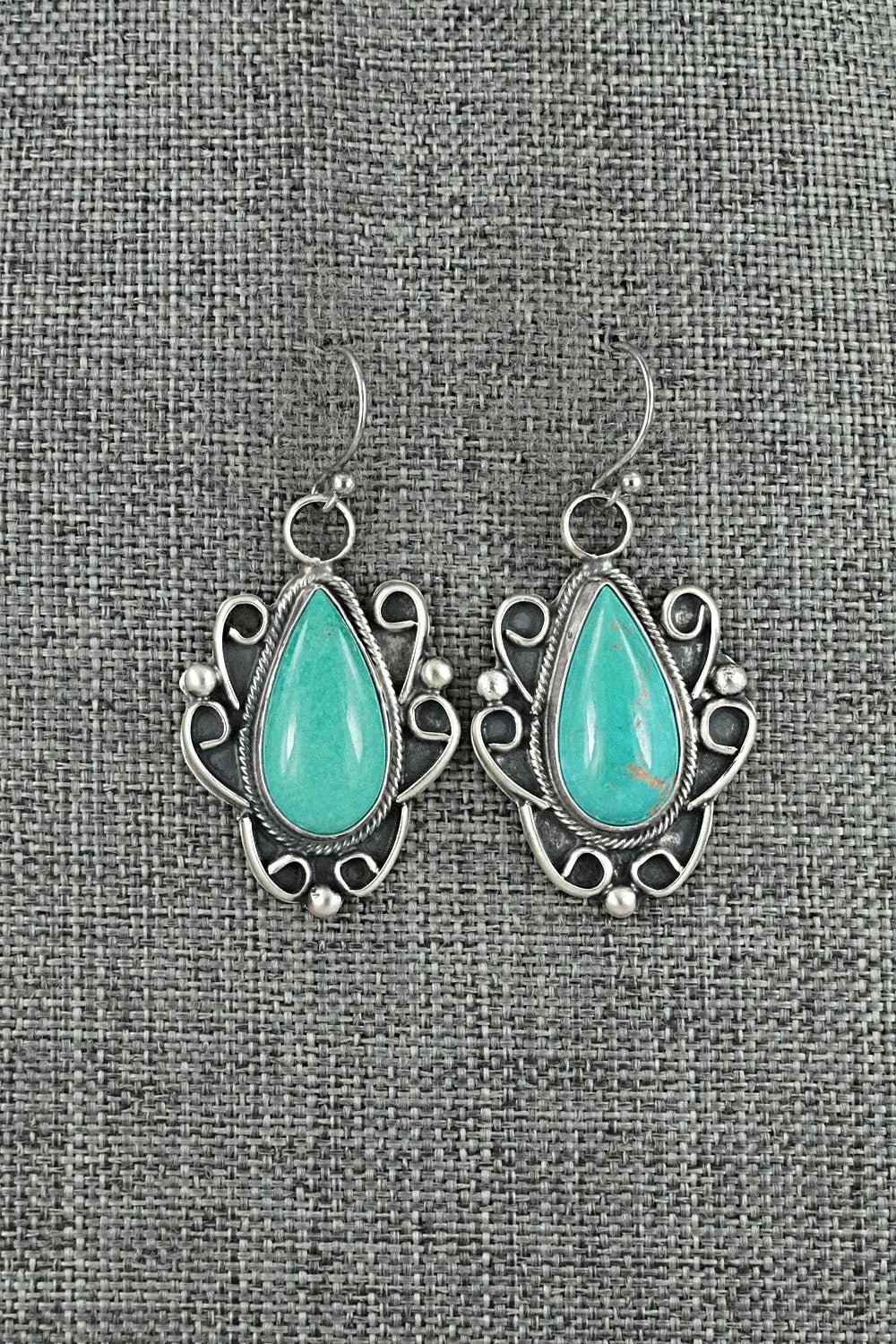 Turquoise & Sterling Silver Earrings - Kobe Martinez