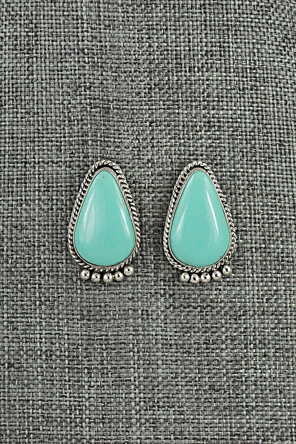 Turquoise & Sterling Silver Earrings - Rena Begay