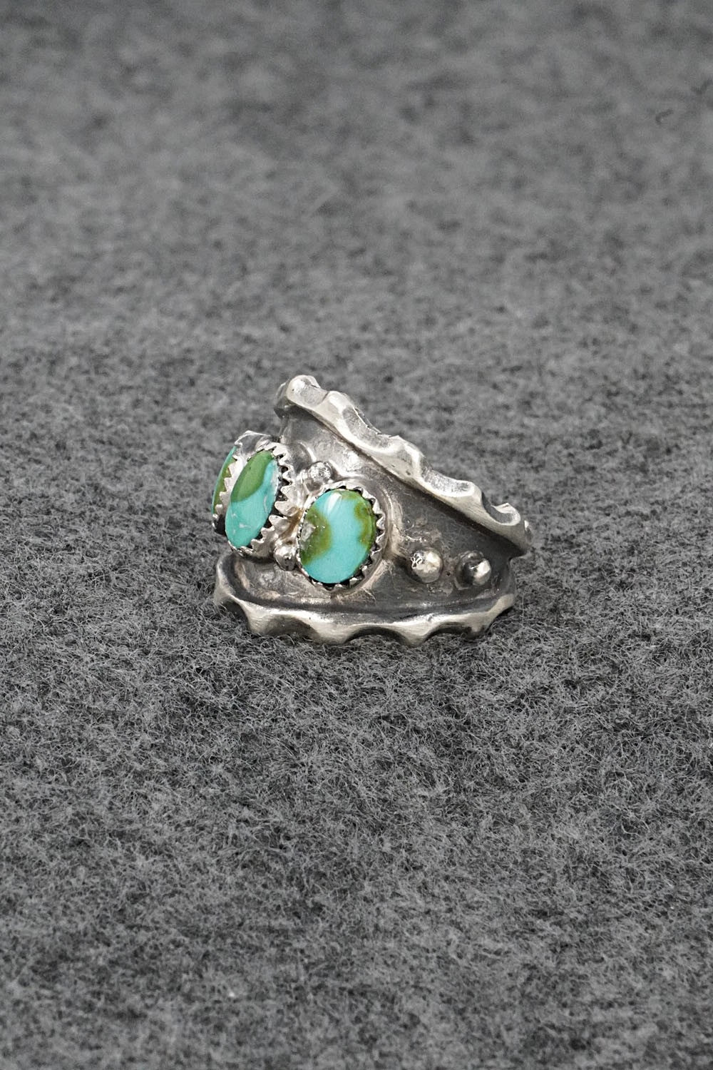 Turquoise & Sterling Silver Ring - Genevieve Francisco - Size 7.5