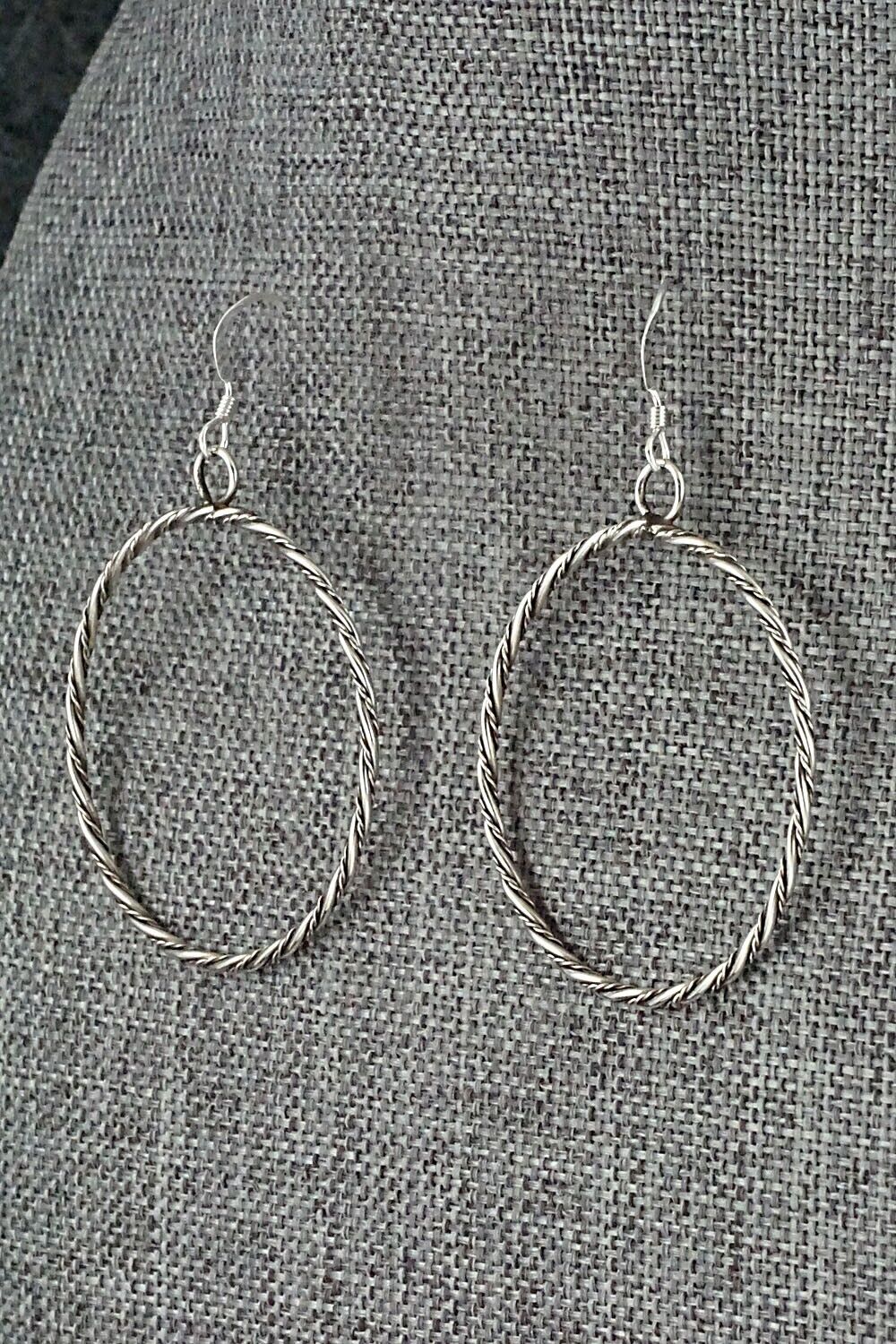 Sterling Silver Hoop Earrings - Caroline Tsosie
