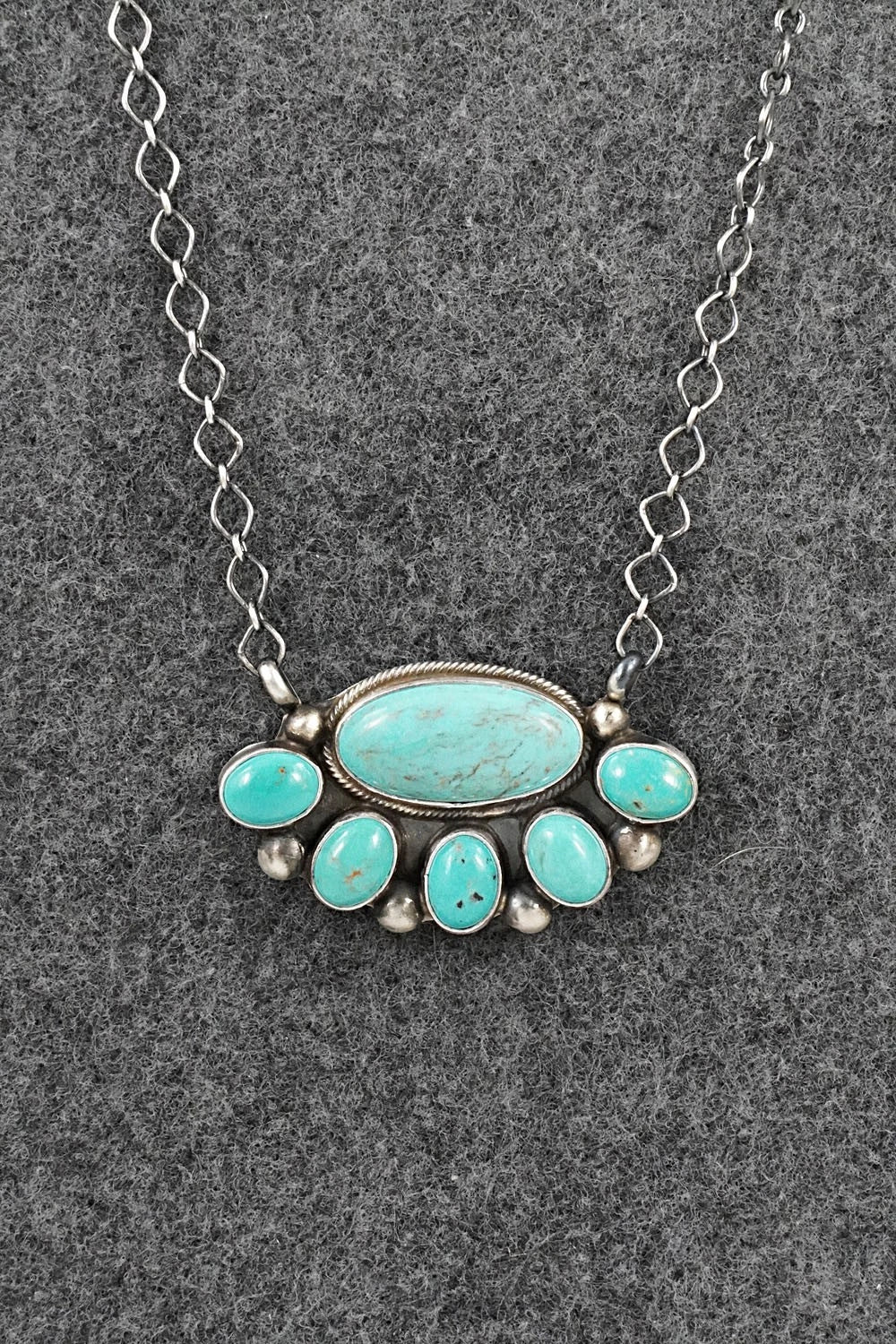 Turquoise & Sterling Silver Necklace - Kathleen Livingston