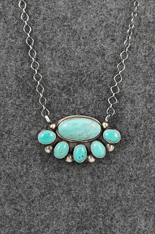 Turquoise & Sterling Silver Necklace - Kathleen Livingston