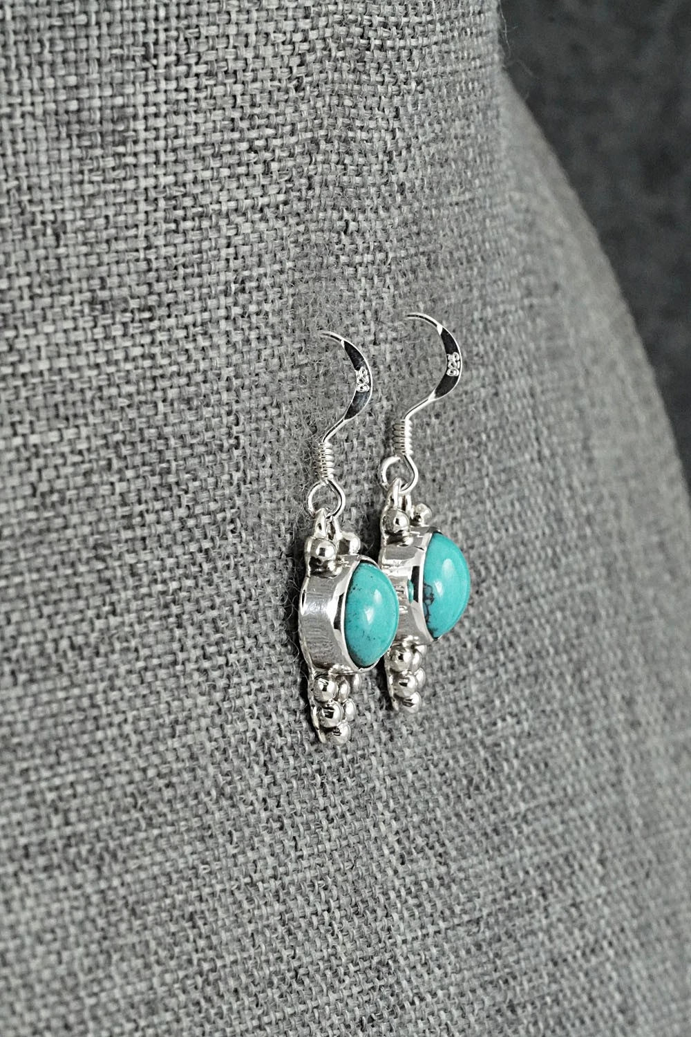 Turquoise & Sterling Silver Earrings - Isabell Yazzie