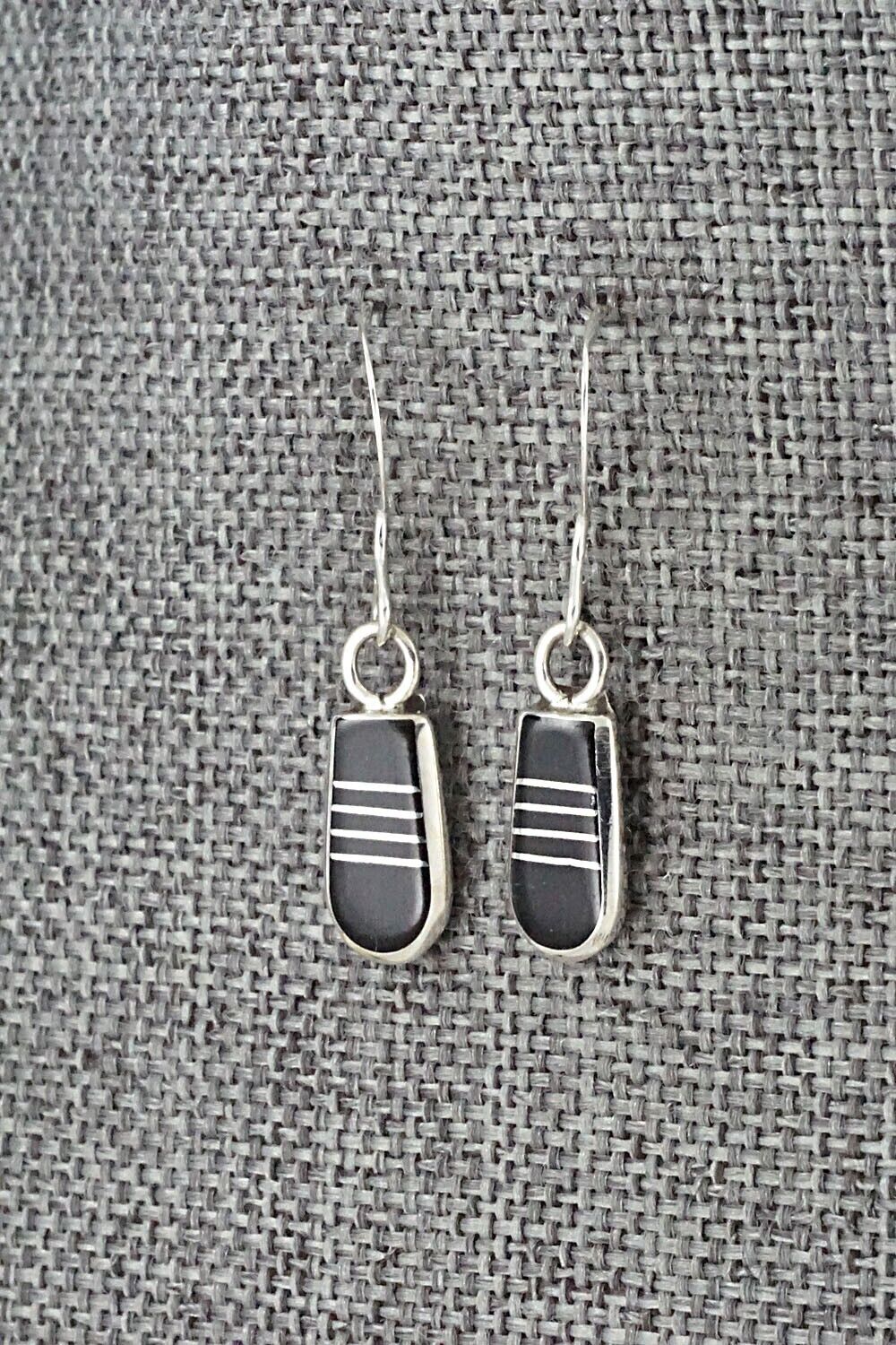 Onyx & Sterling Silver Earrings - Valentino Laate