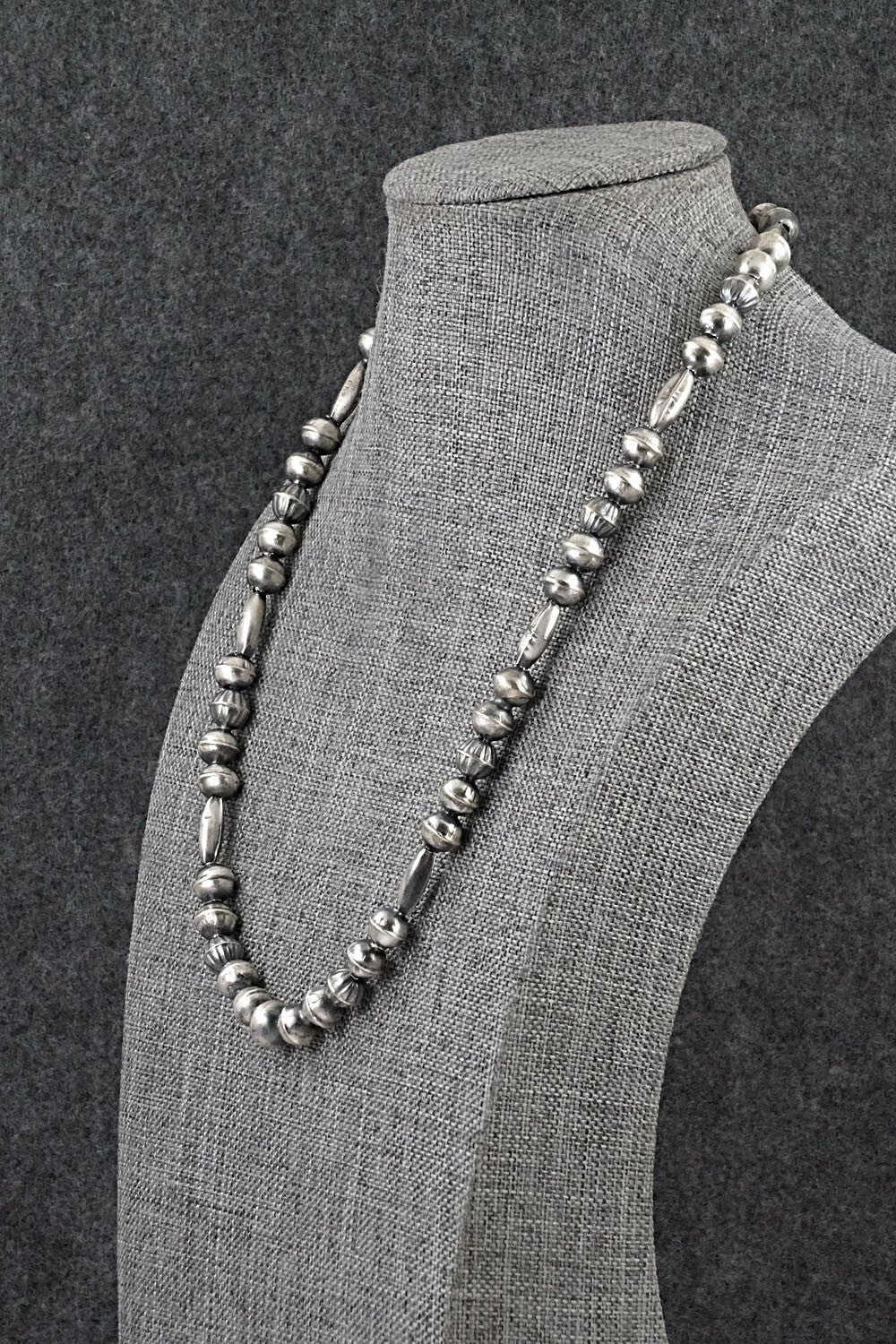 Sterling Silver Navajo Pearl Necklace 18" - Vintage