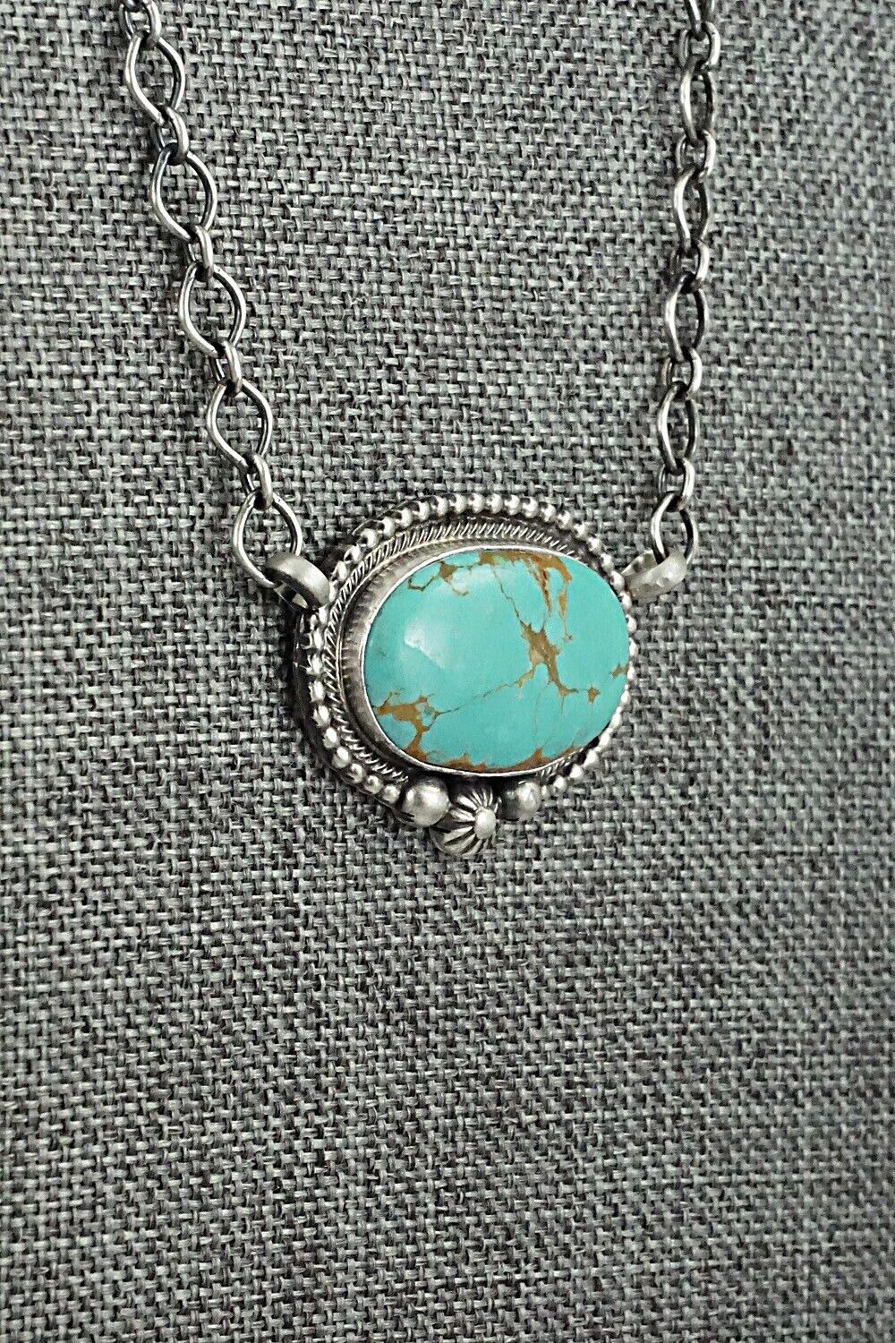 Turquoise & Sterling Silver Necklace - Kathleen Livingston