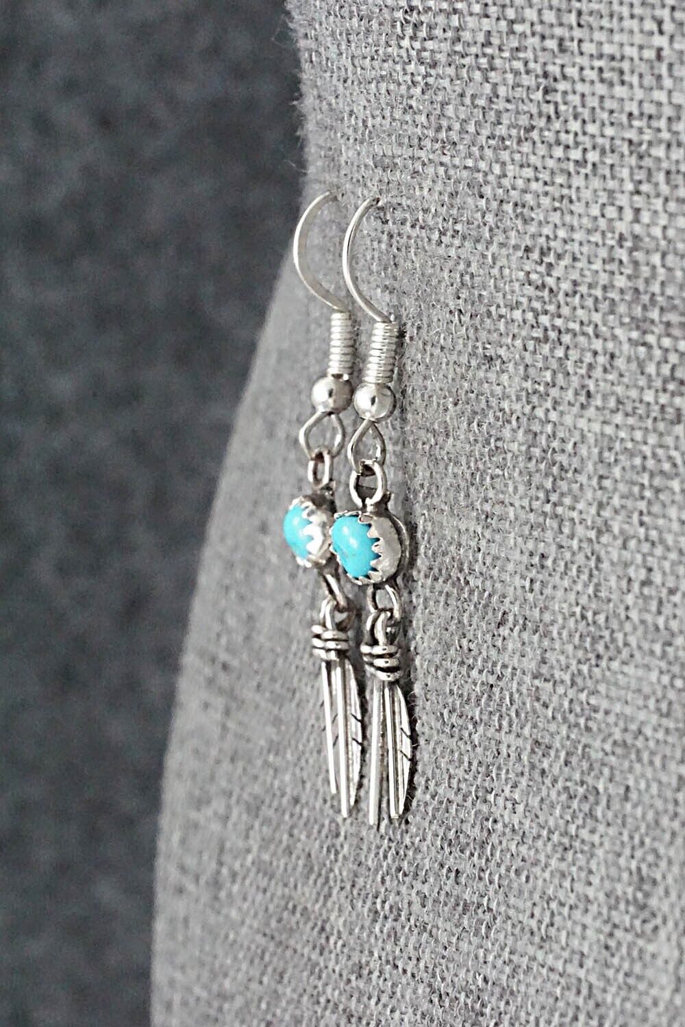 Turquoise & Sterling Silver Earrings - Cornilia Yazhe