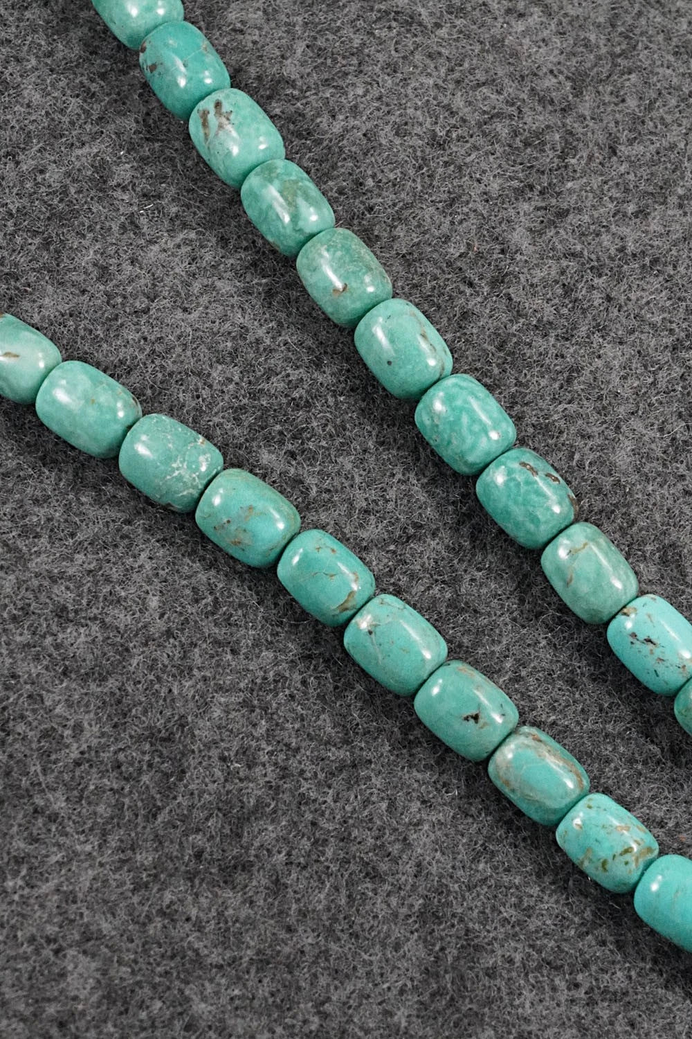 Turquoise & Sterling Silver Necklace 18" - Doreen Jake