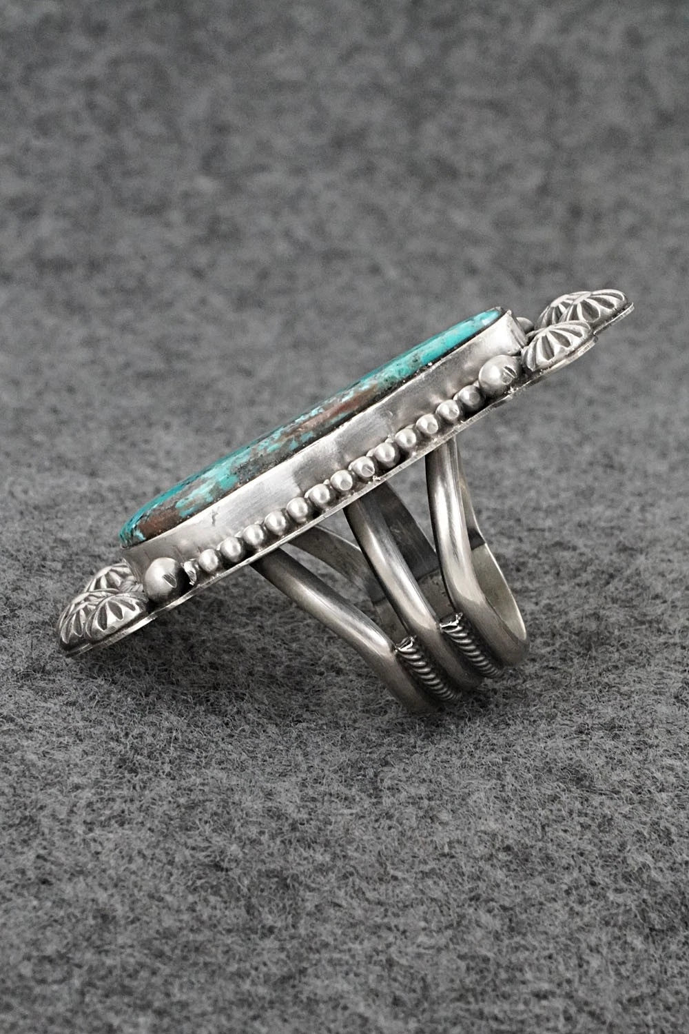 Turquoise & Sterling Silver Ring - Michael Calladitto - Size 7.5