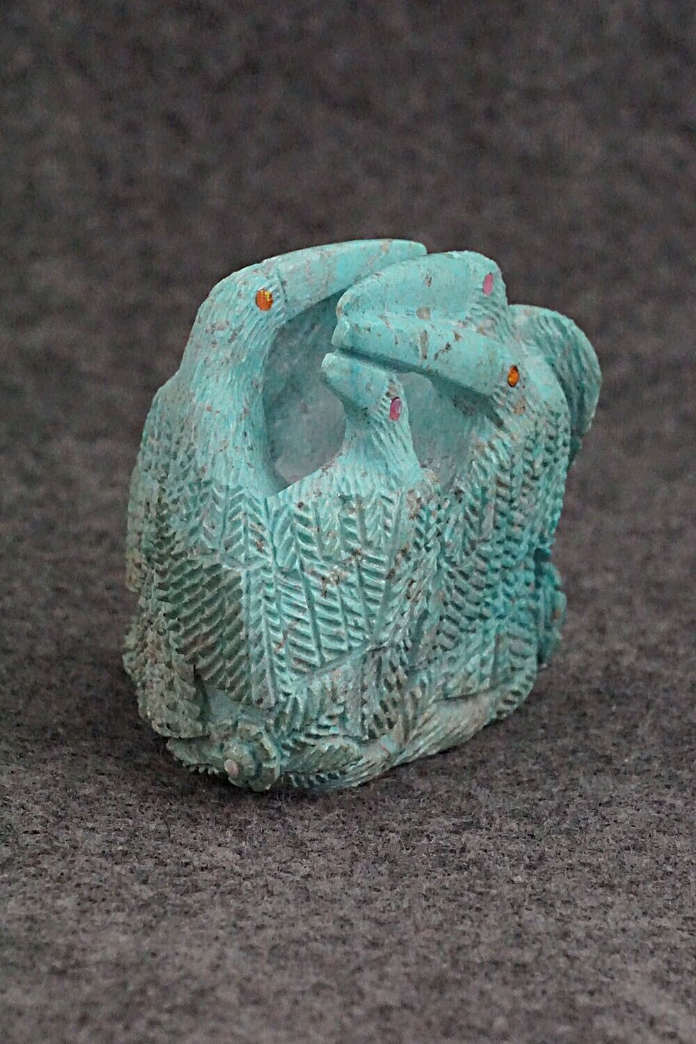 Toucans Zuni Fetish Carving - Destry Siutza