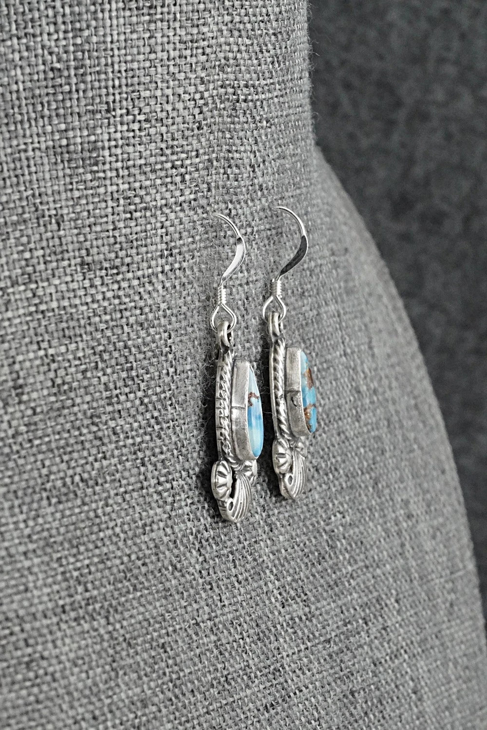 Turquoise & Sterling Silver Earrings - Verley Betone