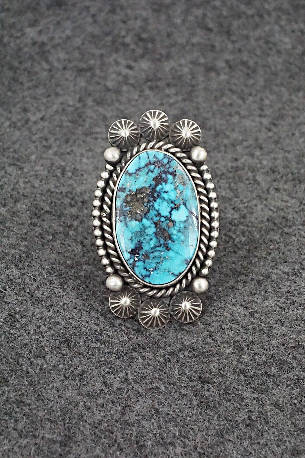 Turquoise & Sterling Silver Ring - Michael Calladitto - Size 9