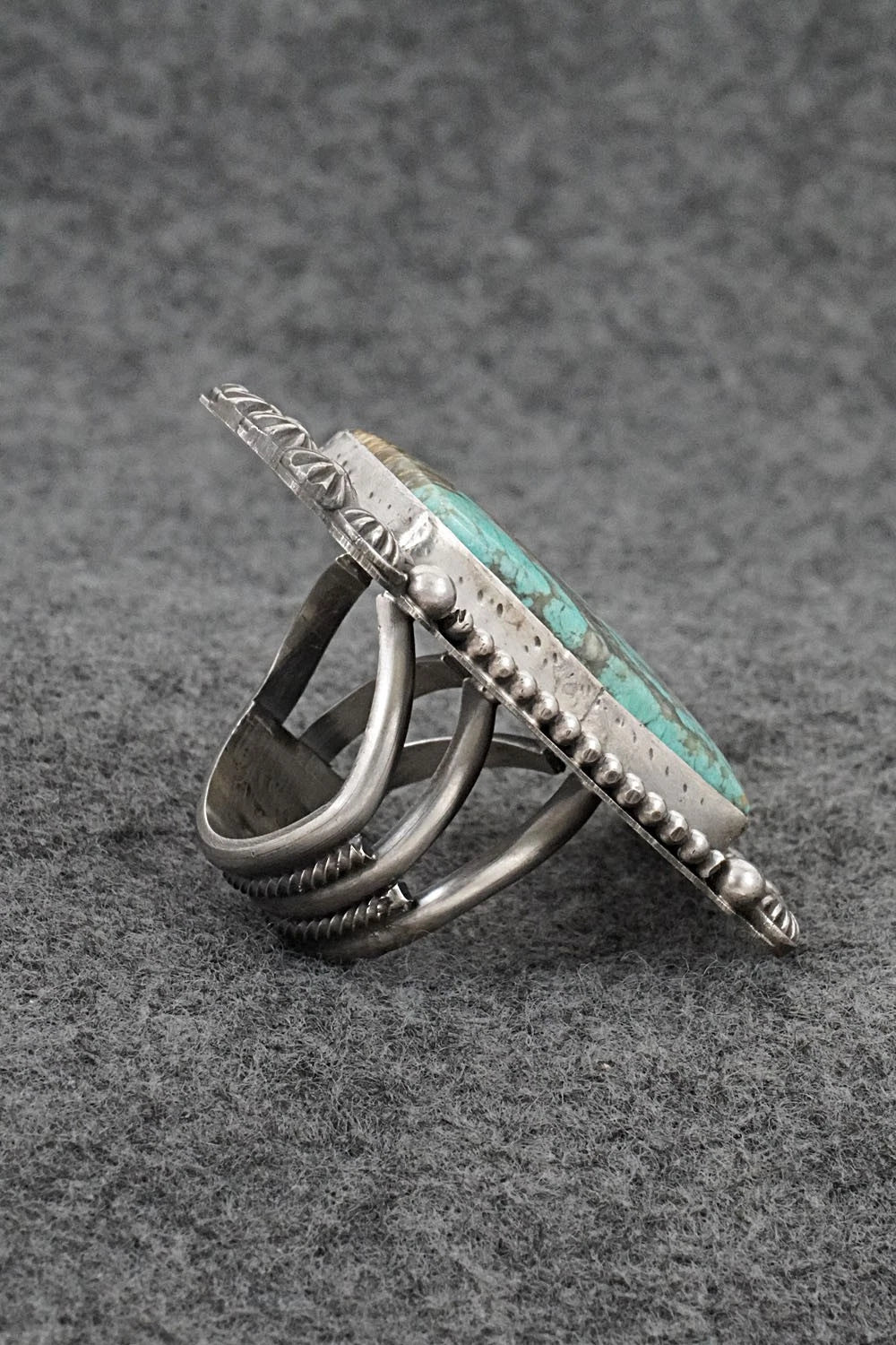 Turquoise & Sterling Silver Ring - Michael Calladitto - Size 7.5