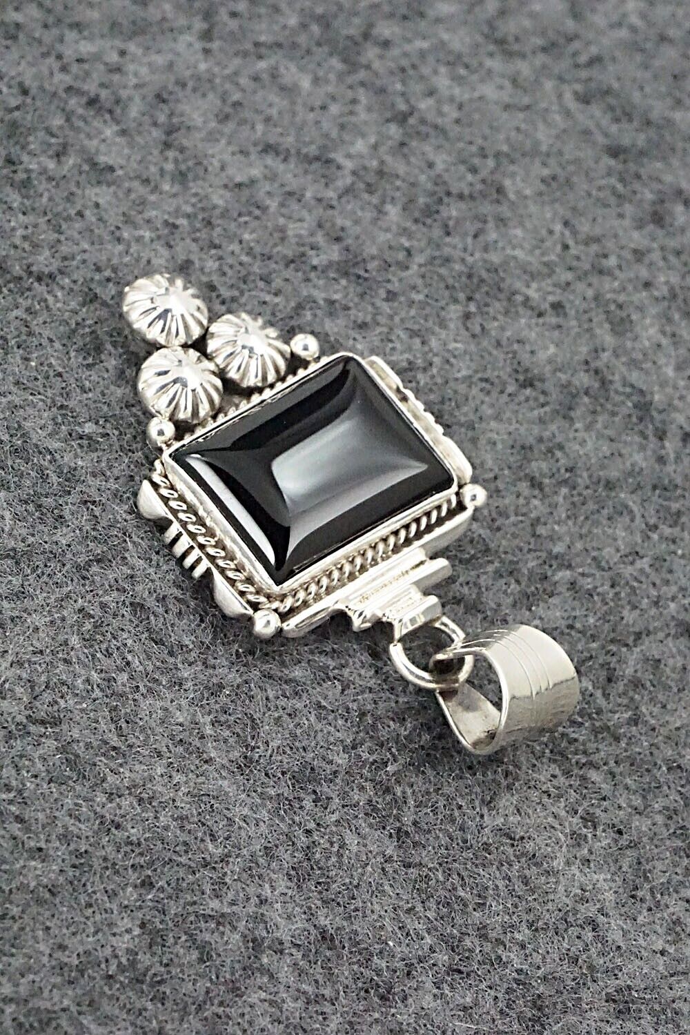 Onyx & Sterling Silver Pendant - Daniel Benally