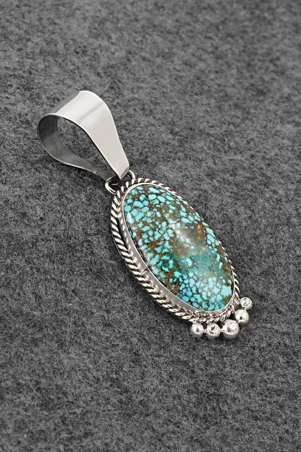 Turquoise & Sterling Silver Pendant - Rena Begay