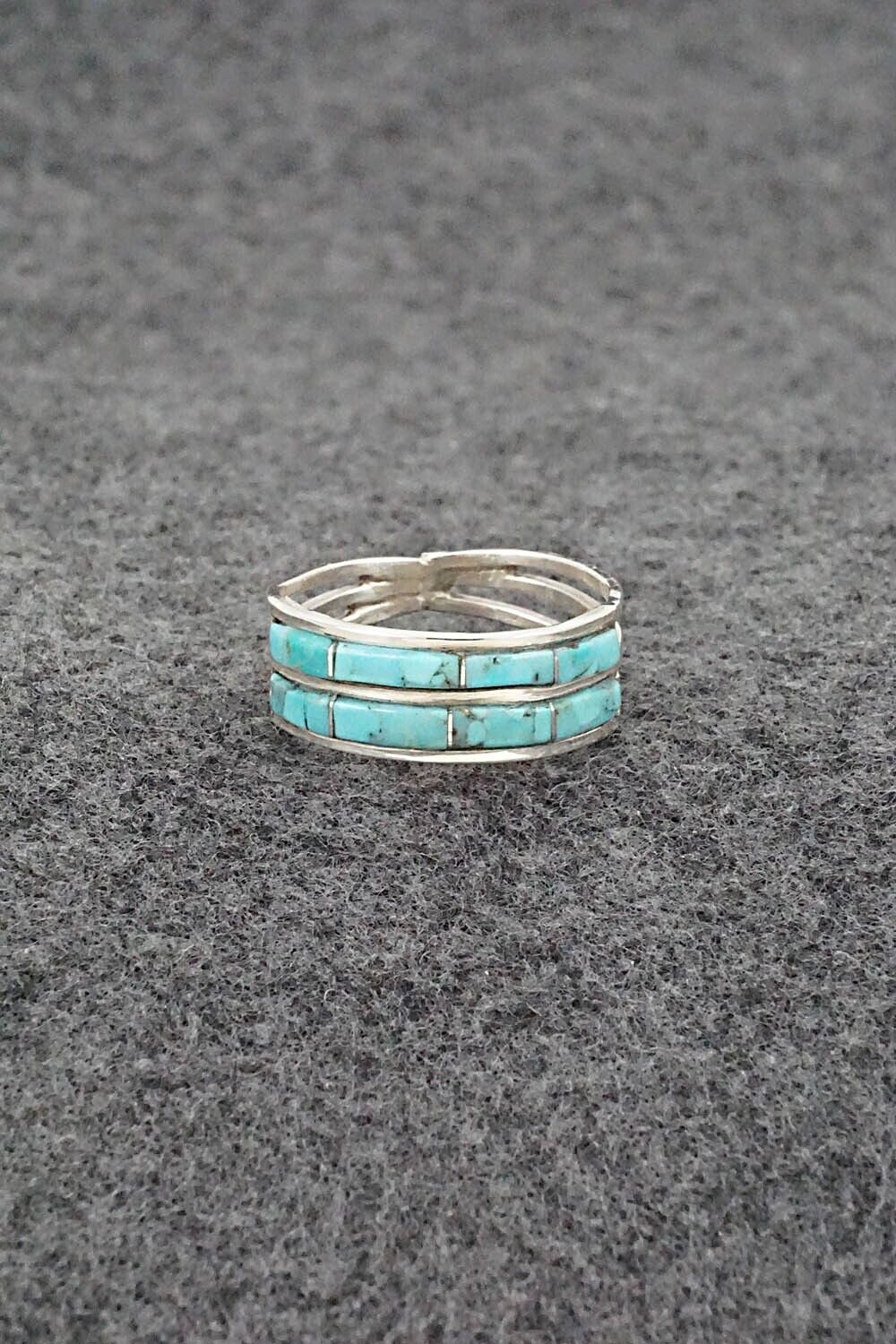 Turquoise & Sterling Silver Ring - Debbie Livingston - Size 9.25