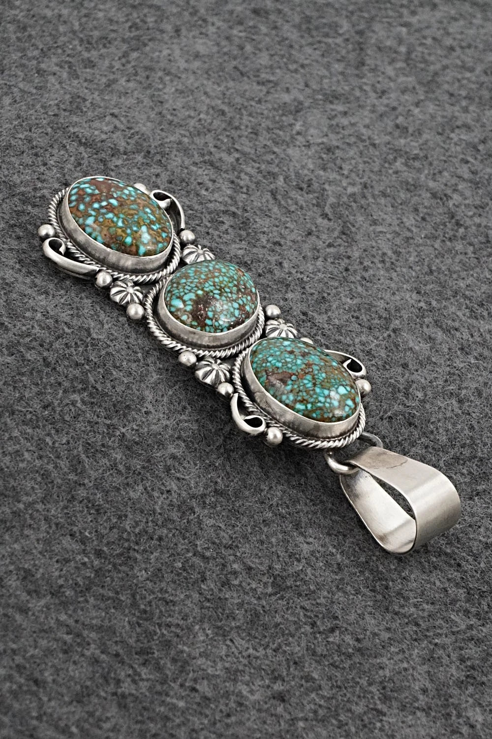 Turquoise & Sterling Silver Pendant - Paul Livingston