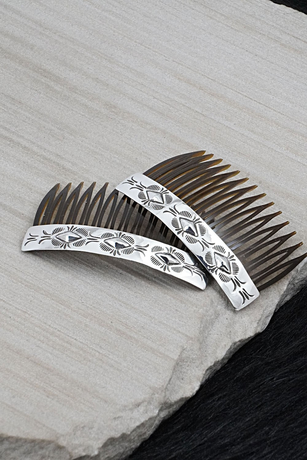 Sterling Silver Hair Combs - Bertha Begay