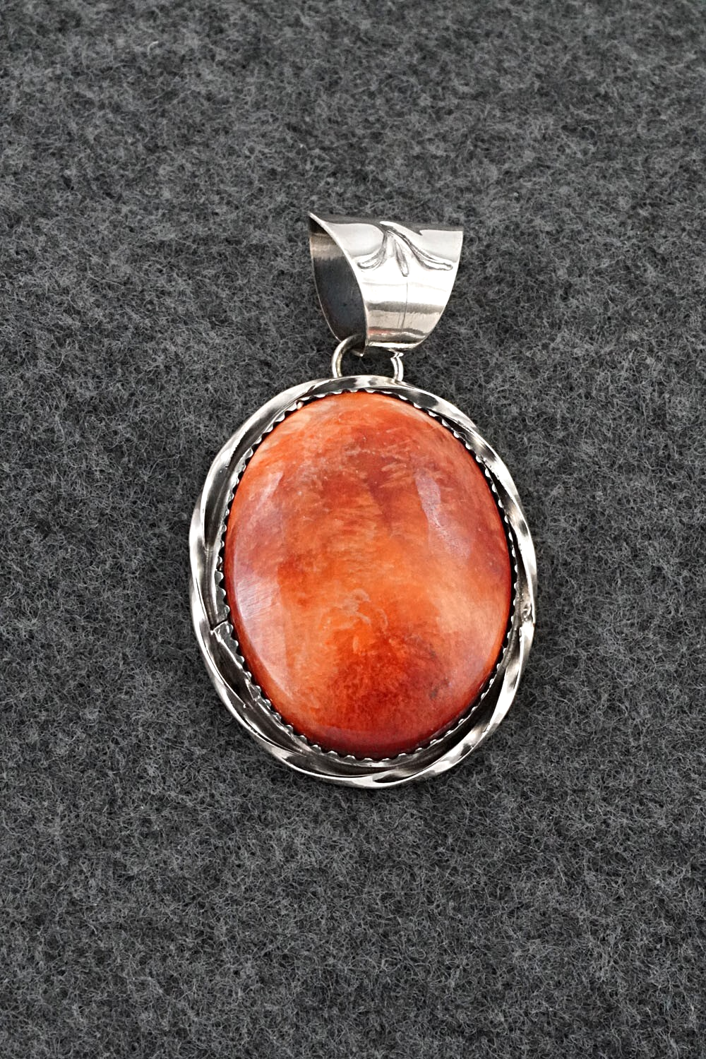 Spiny Oyster & Sterling Silver Pendant - Ernest Hawthorne