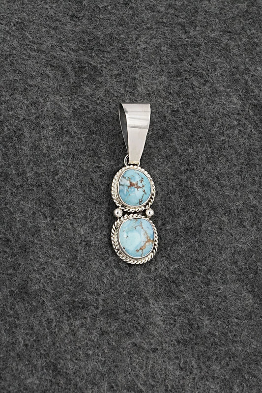 Turquoise & Sterling Silver Pendant - Eugene Gruber