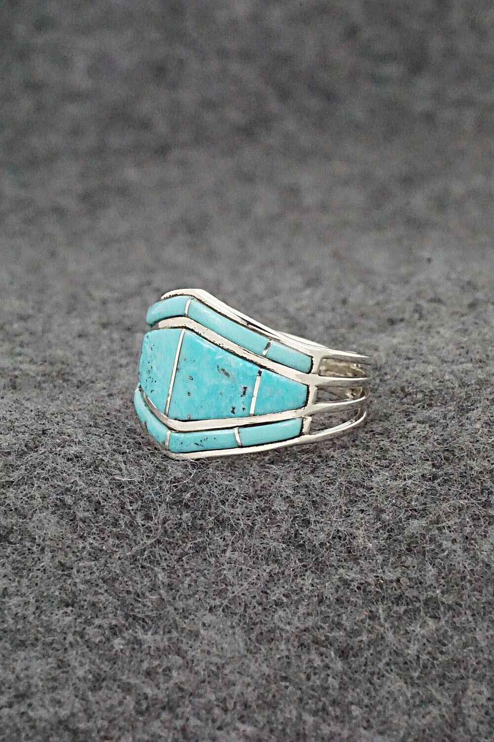 Turquoise & Sterling Silver Ring - Andrew Enrico - Size 10