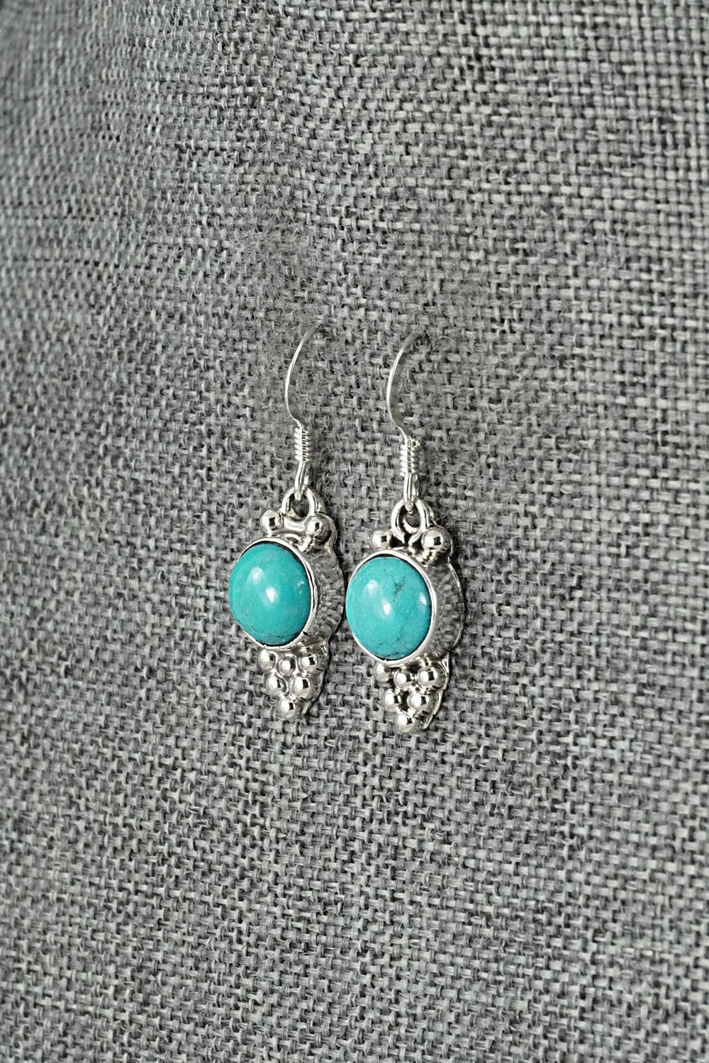 Turquoise & Sterling Silver Earrings - Isabell Yazzie