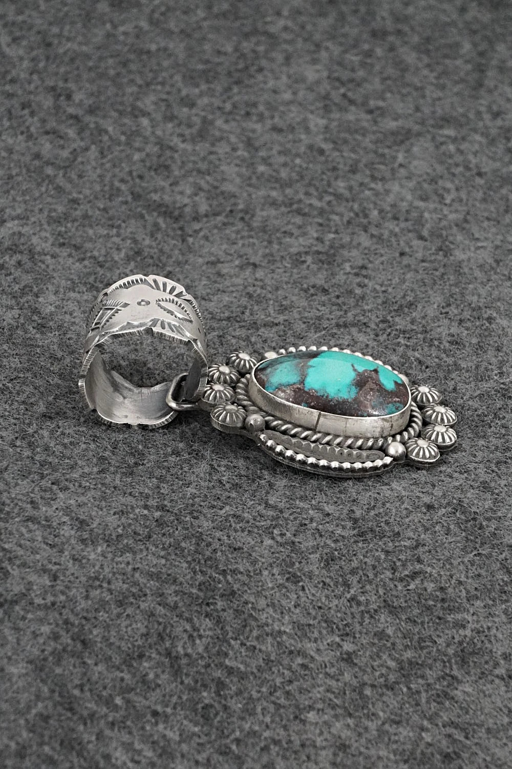 Turquoise & Sterling Silver Pendant - Rosita Calladitto