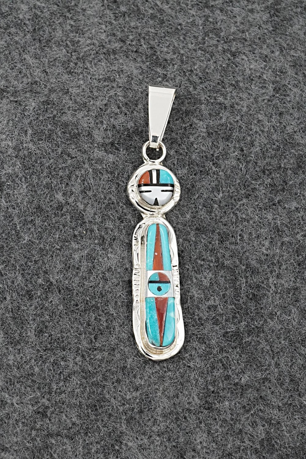 Multi Stone & Sterling Silver Pendant - Rayland Edaakie
