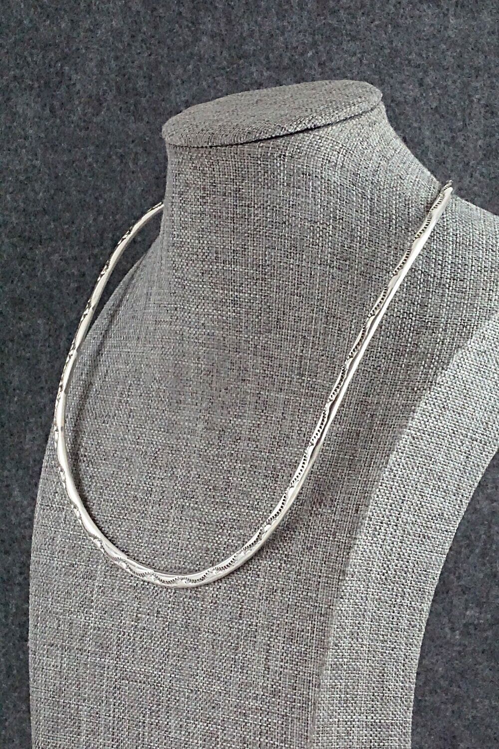 Sterling Silver Choker Necklace - Elaine Tahe