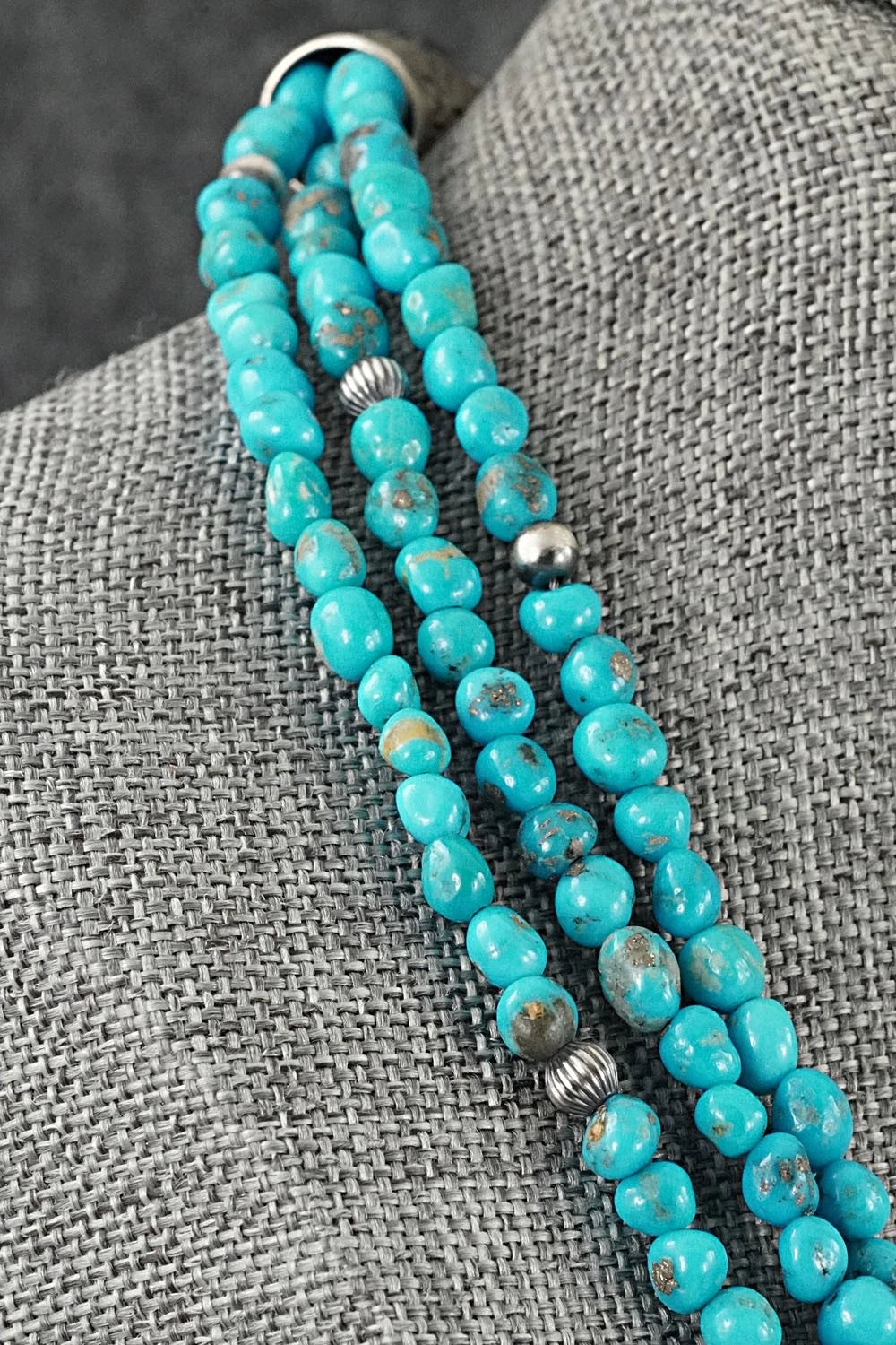 Turquoise & Sterling Silver Necklace - Theresa Skeets