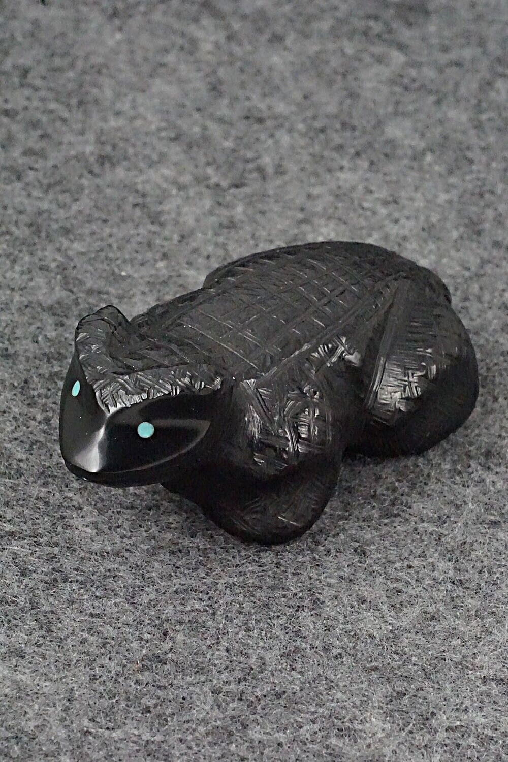 Horned Toad Zuni Fetish Carving - Herbert Halate