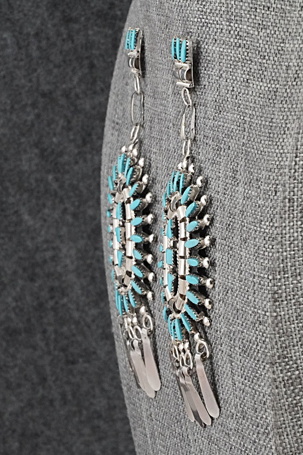 Turquoise & Sterling Silver Earrings - Evonne Hustito