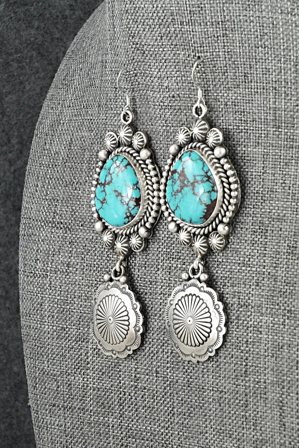 Turquoise & Sterling Silver Earrings - Michael Calladitto