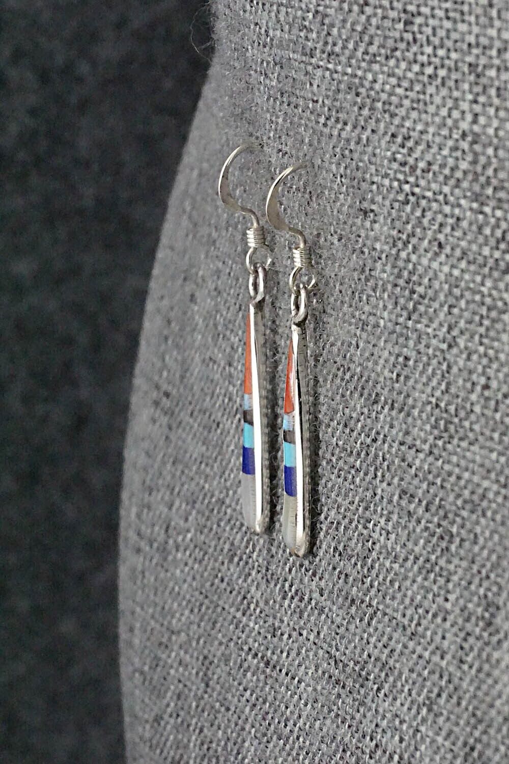 Multi-Stone & Sterling Silver Earrings - Stanford Etsate