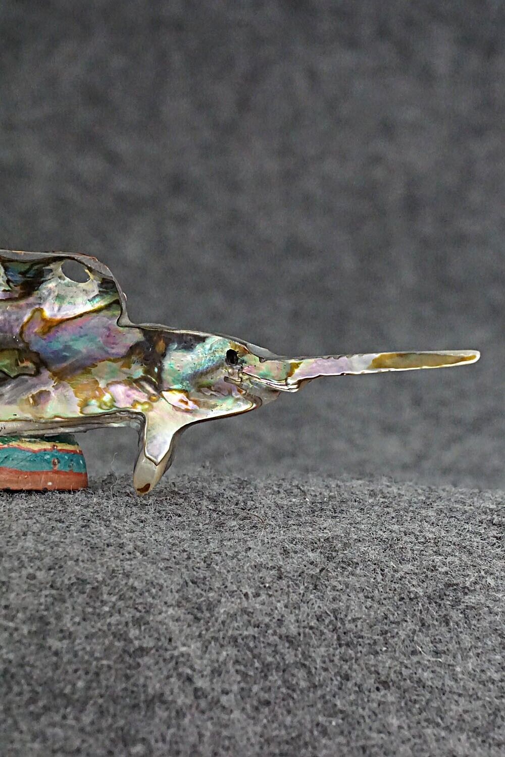 Swordfish Zuni Fetish Carving - Donovan Laiwakete