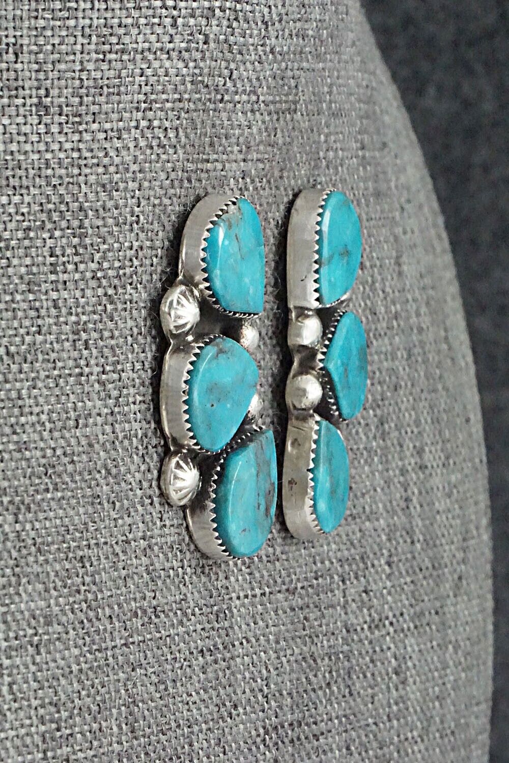 Turquoise & Sterling Silver Earrings - Selina Warner