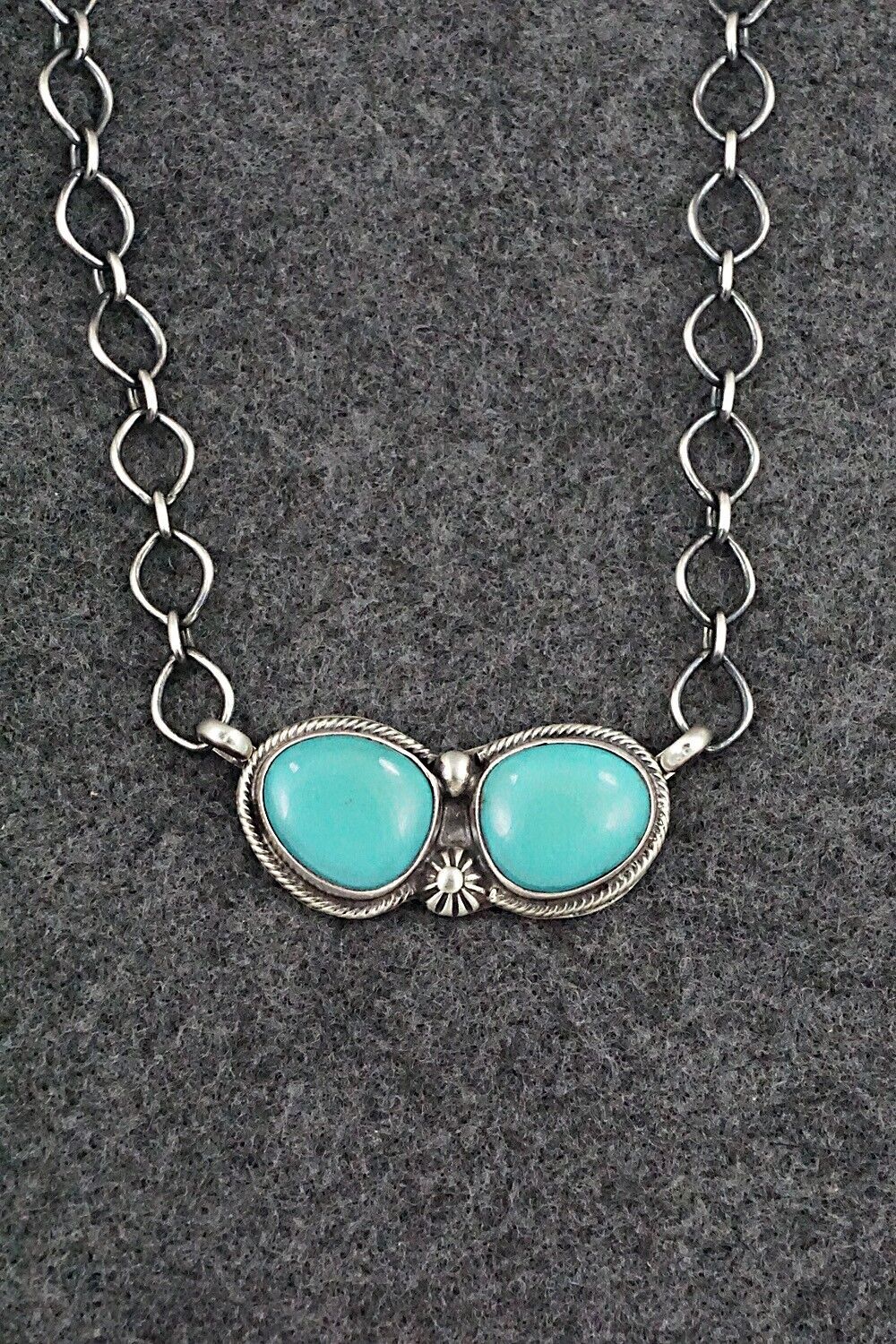 Turquoise & Sterling Silver Necklace - Kathleen Livingston