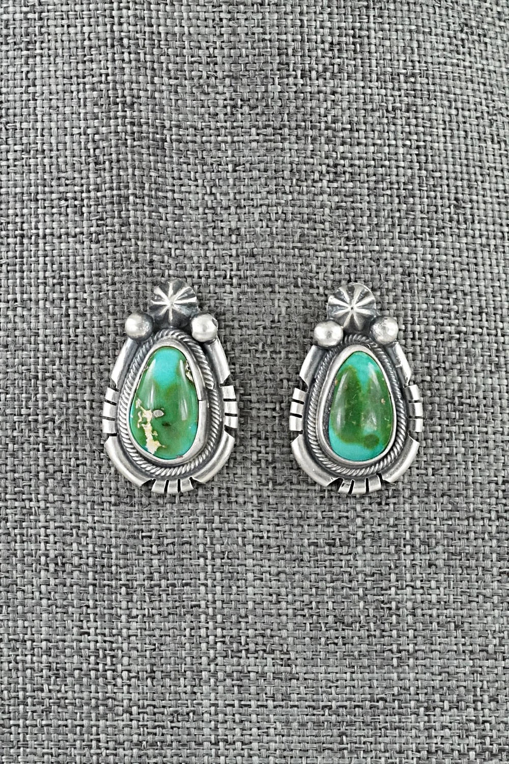 Turquoise & Sterling Silver Squash Blossom Set - Bob Becenti