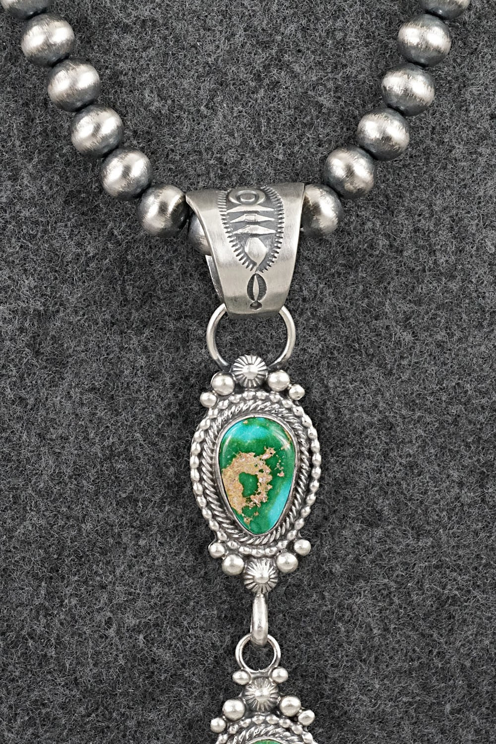 Turquoise & Sterling Silver Necklace - Tom Lewis