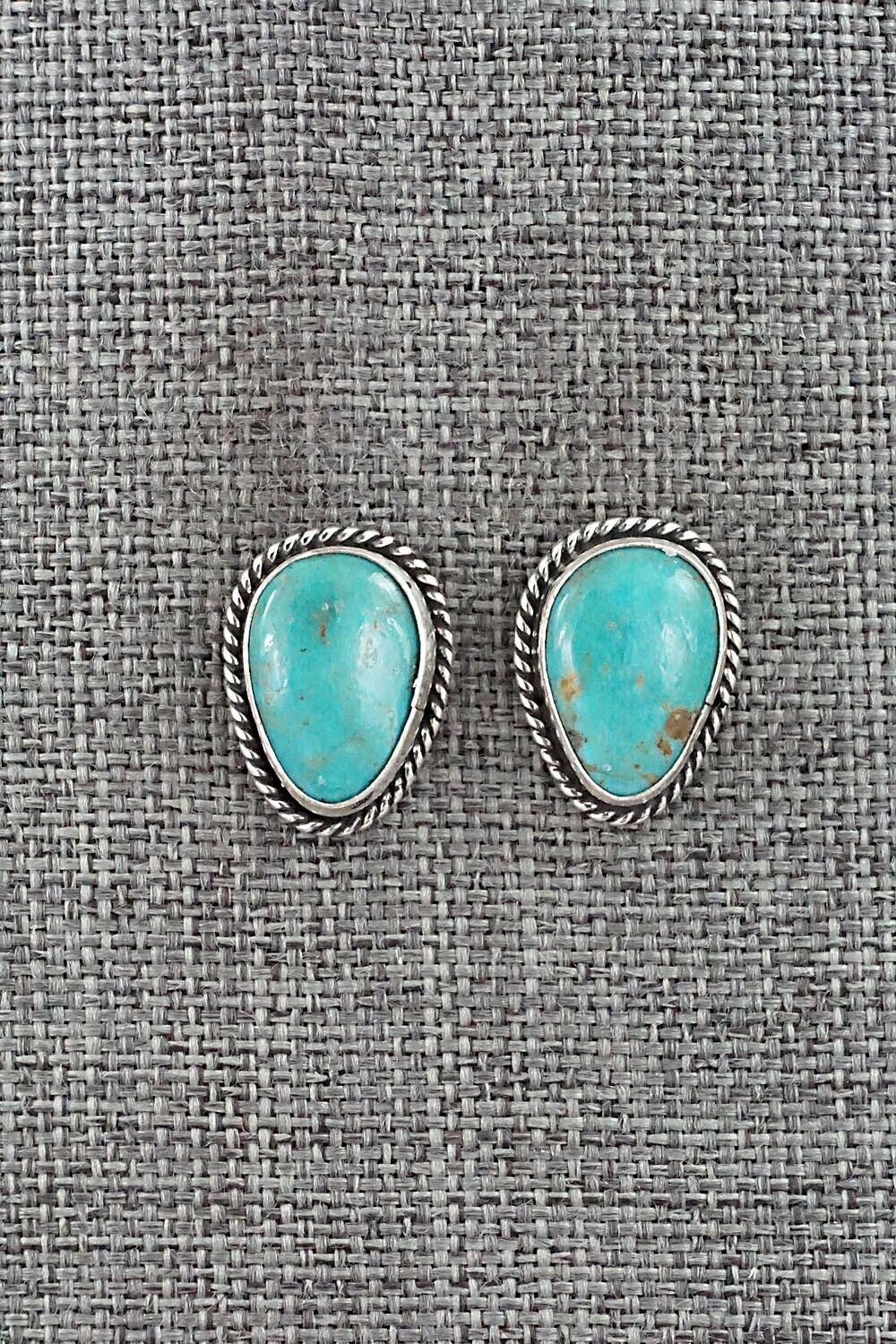 Turquoise & Sterling Silver Earrings - Marco Begaye