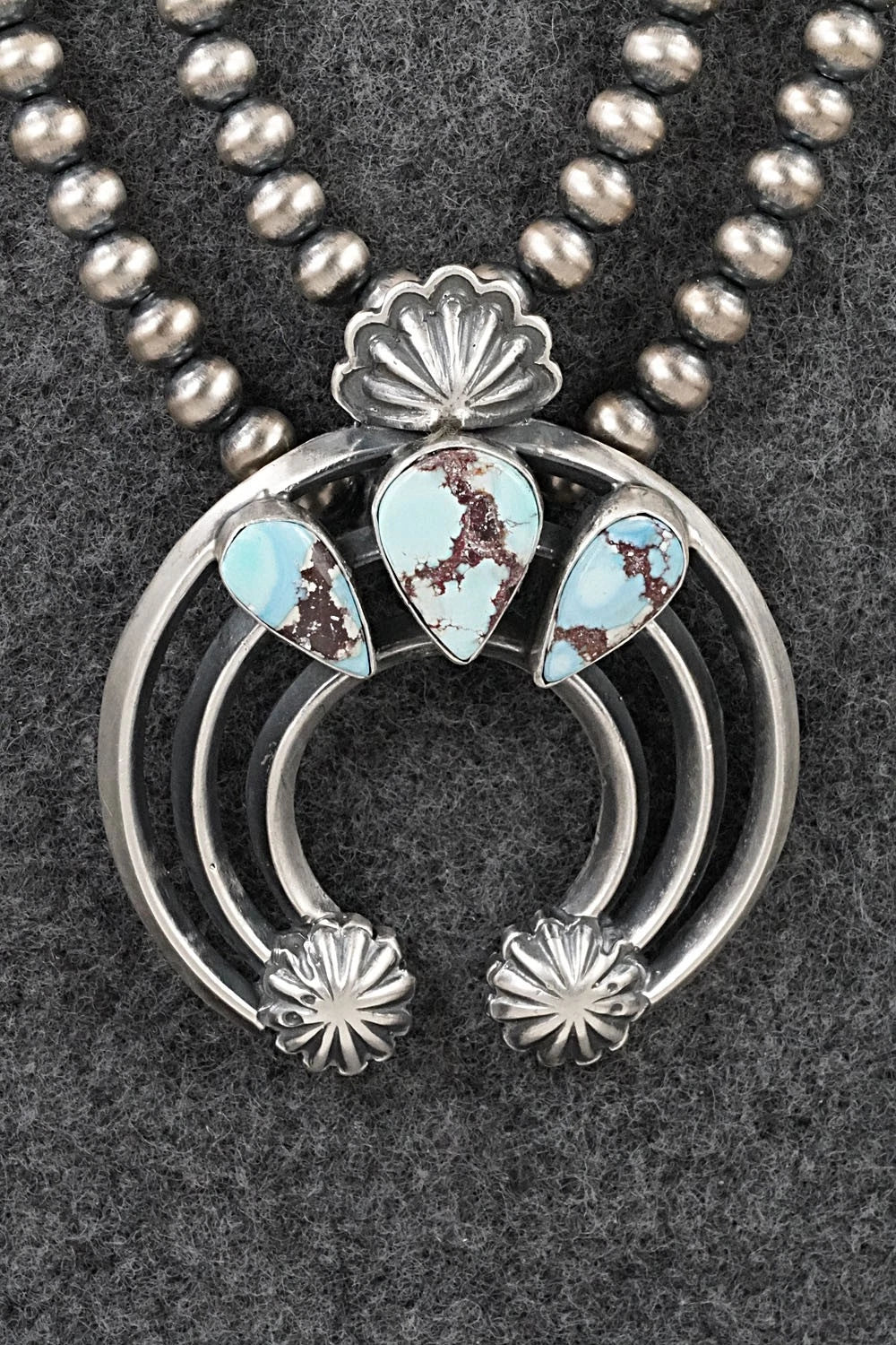 Turquoise & Sterling Silver Necklace - Davey Morgan
