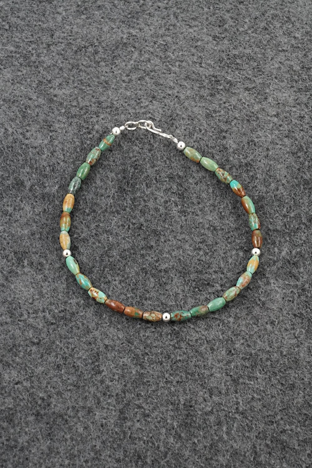 Turquoise & Sterling Silver Bracelet - Doreen Jake
