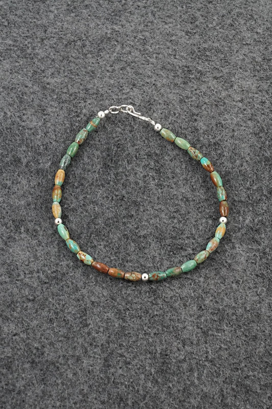 Turquoise & Sterling Silver Bracelet - Doreen Jake