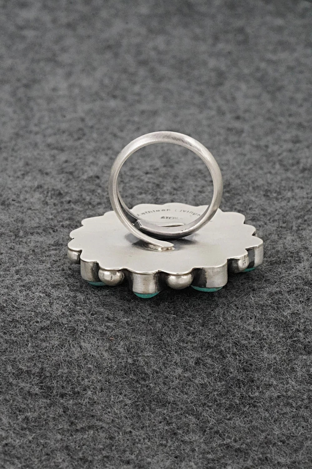 Turquoise & Sterling Silver Ring - Kathleen Livingston - Size Adjustable