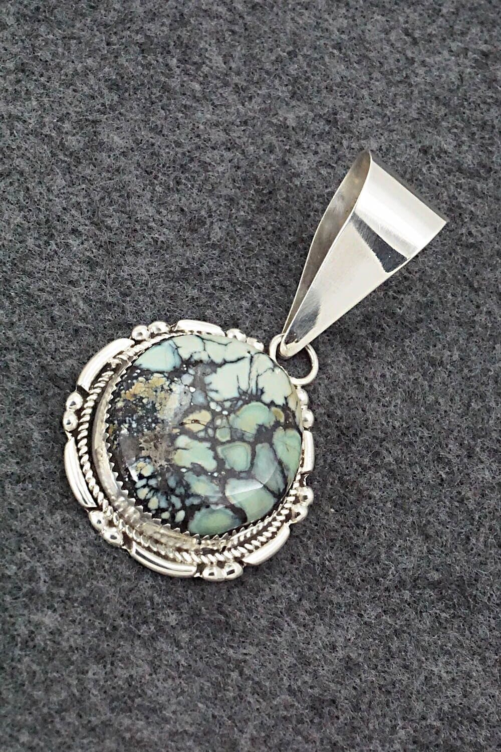 Variscite & Sterling Silver Pendant - Kenny Calavaza