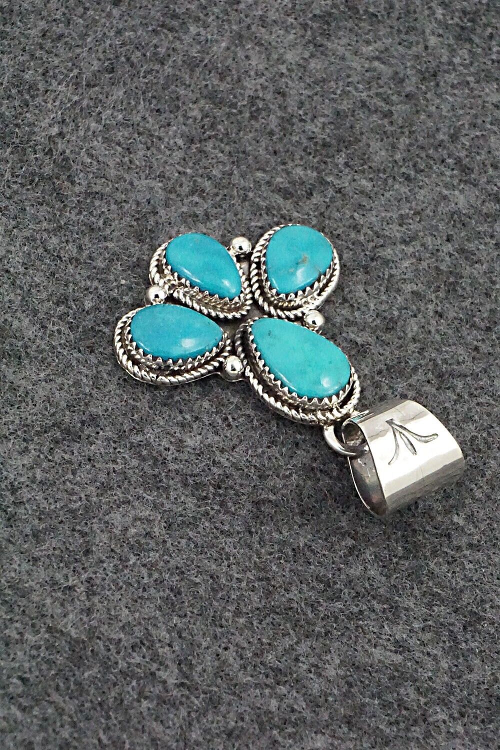 Turquoise & Sterling Silver Pendant - Ernest Hawthorne